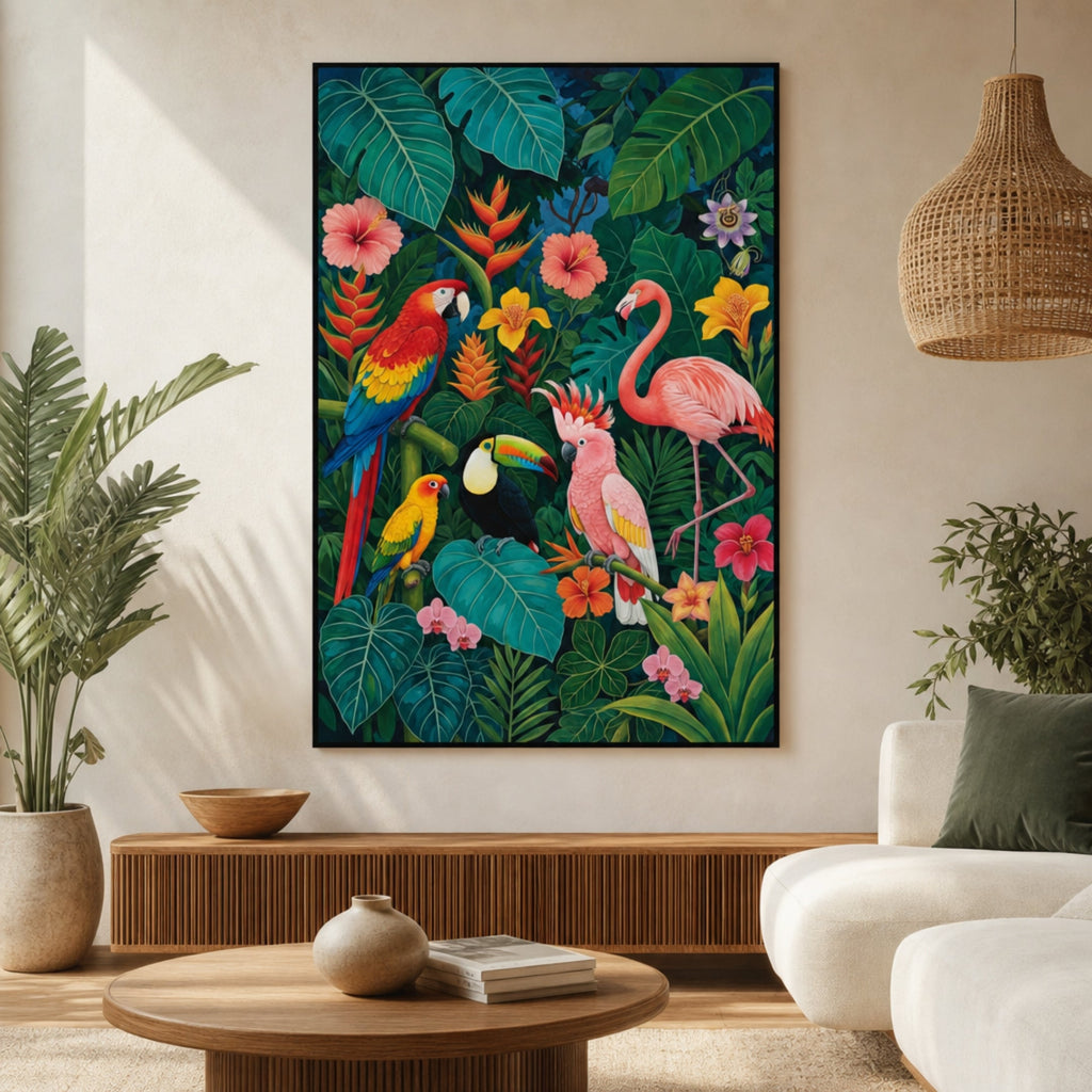 Tableau Tropical Chic pour salon
