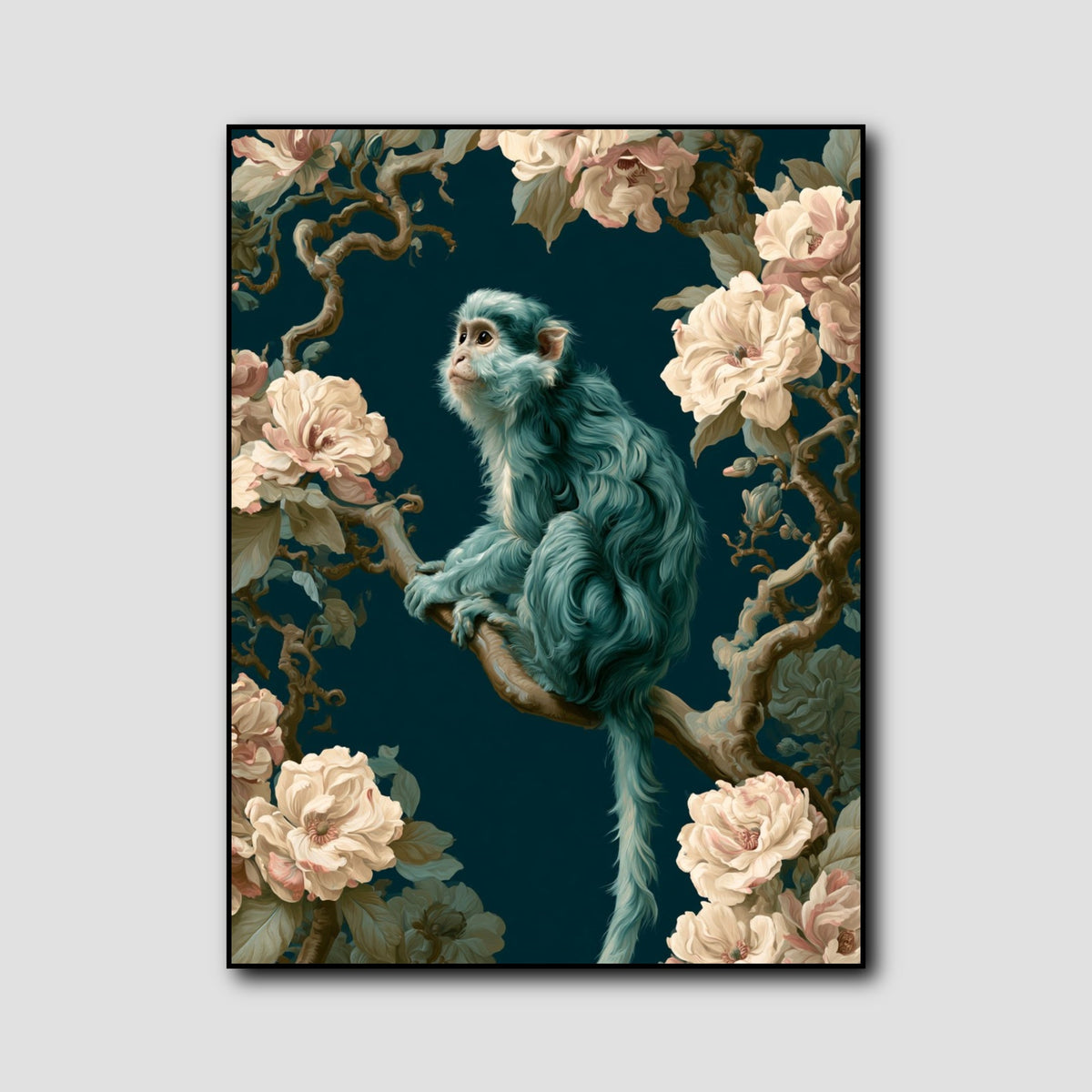 Tableau Tropical avec Singe style 1