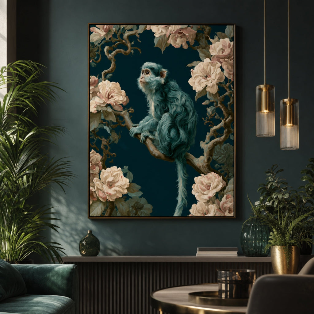 Tableau Tropical avec Singe pour salon