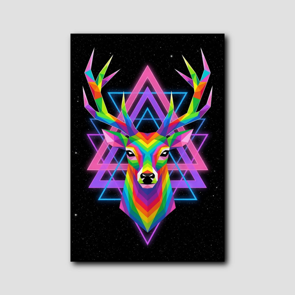 Tableau Tête de Cerf Géométrique style 1