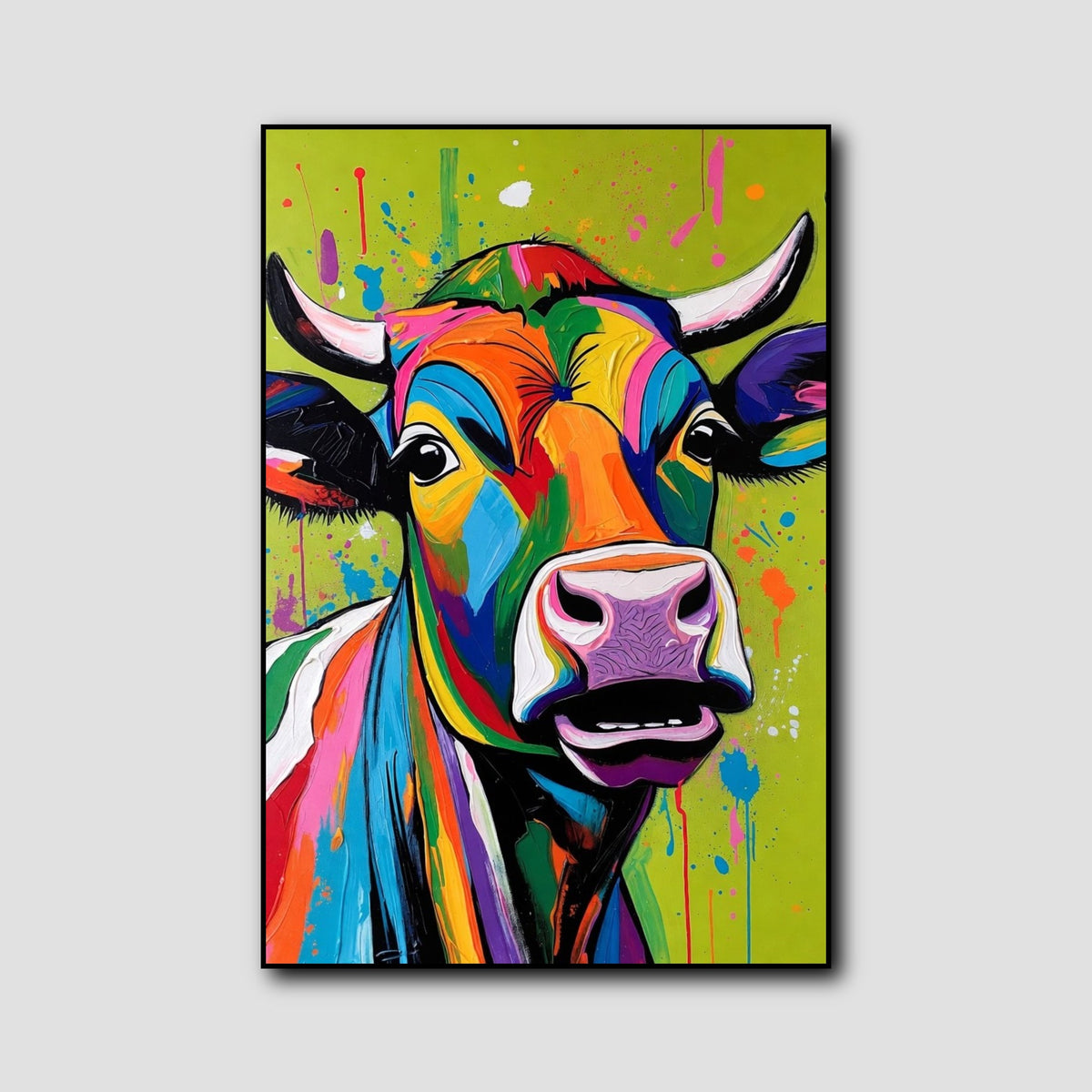 Tableau Vache Pop Art style 2