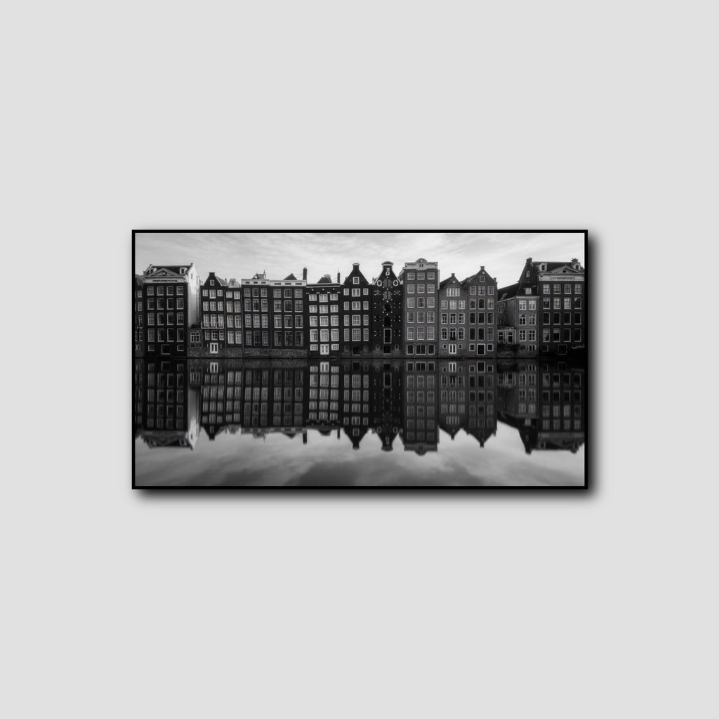 Tableau Ville Noir et Blanc Panoramique style 1