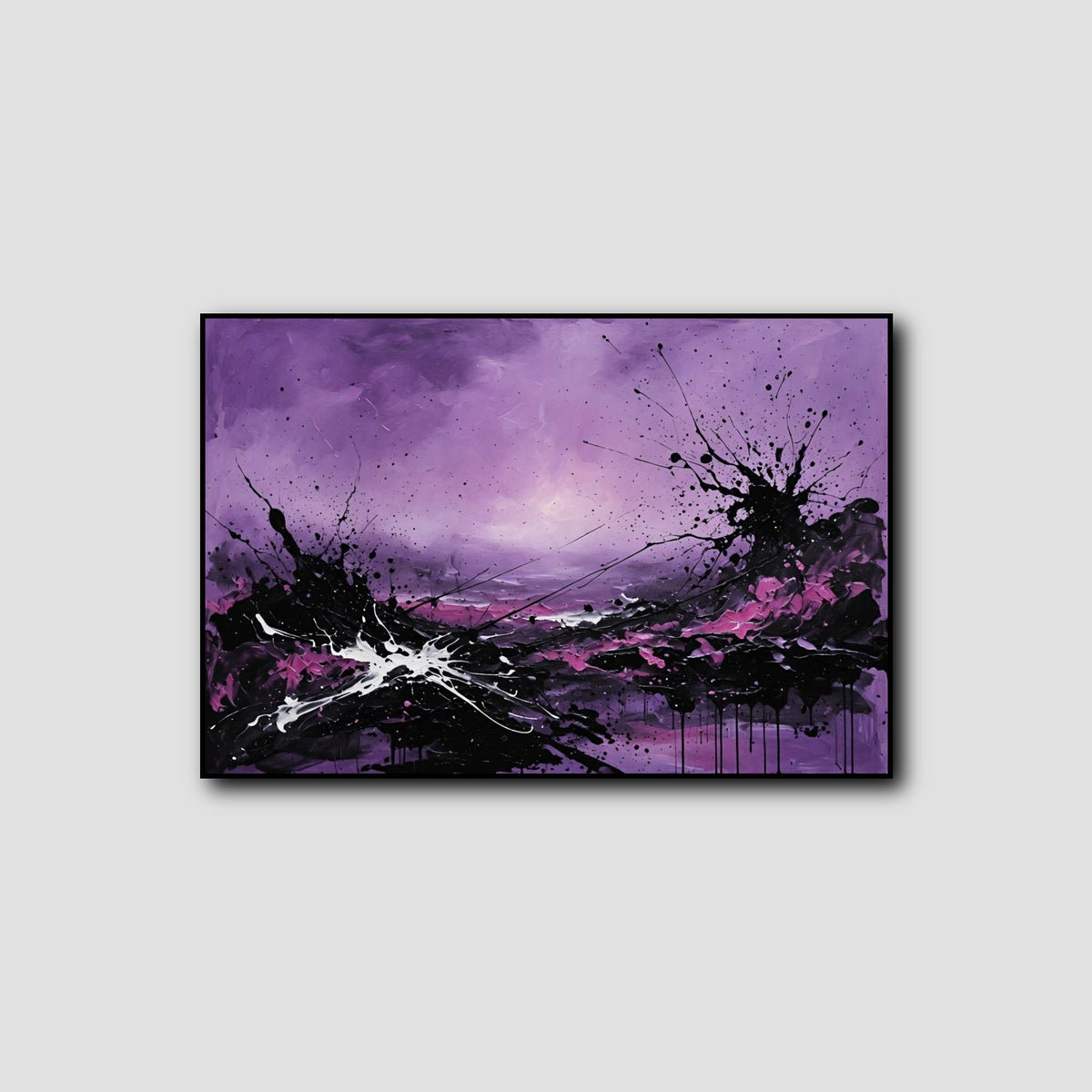 Tableau Violet Abstrait style 1