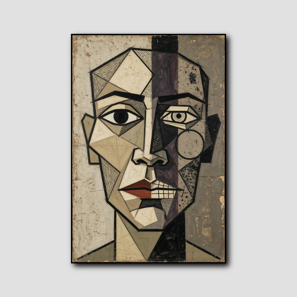 Tableau Visage Minimaliste Line Art style 1