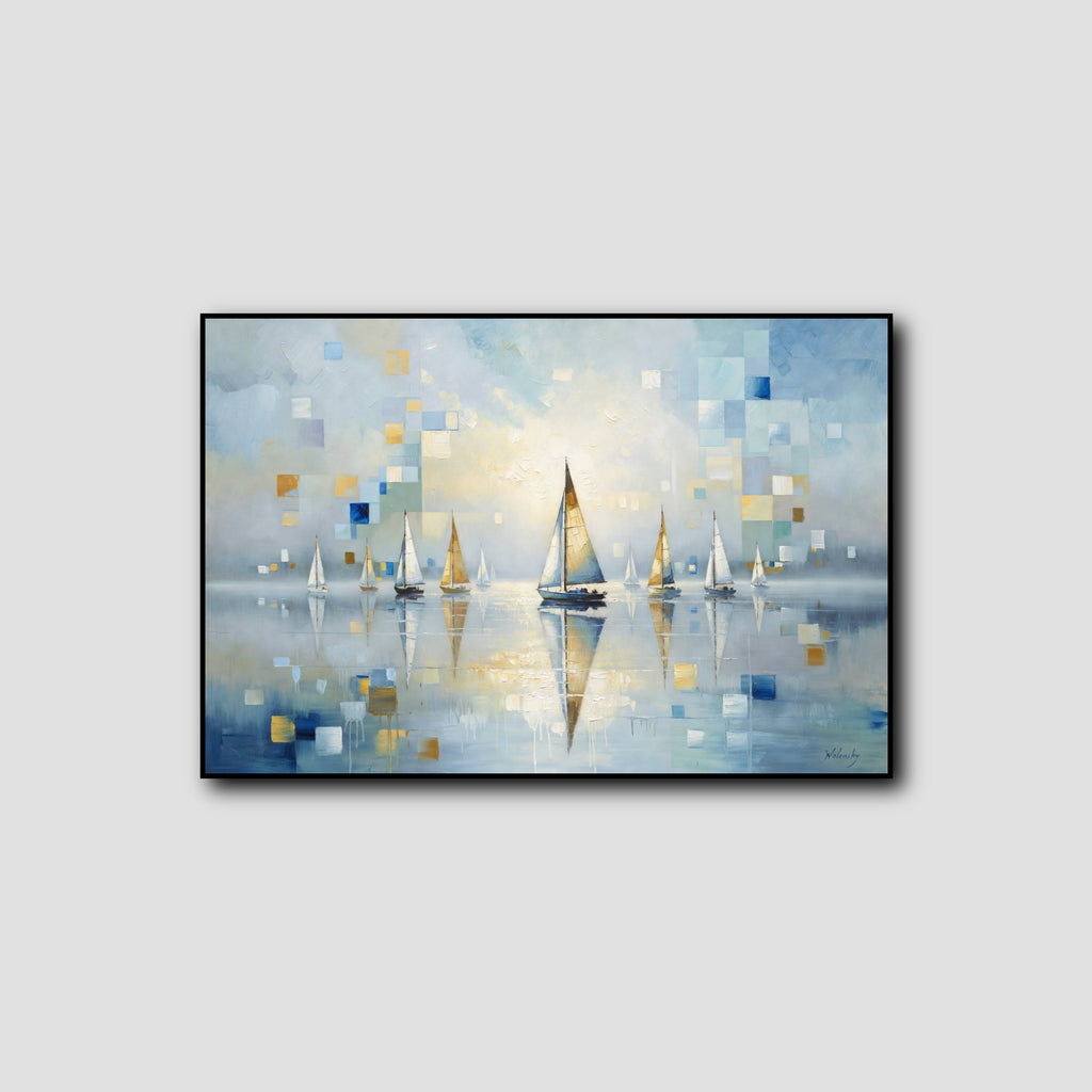 Tableau Voilier Abstrait style 1