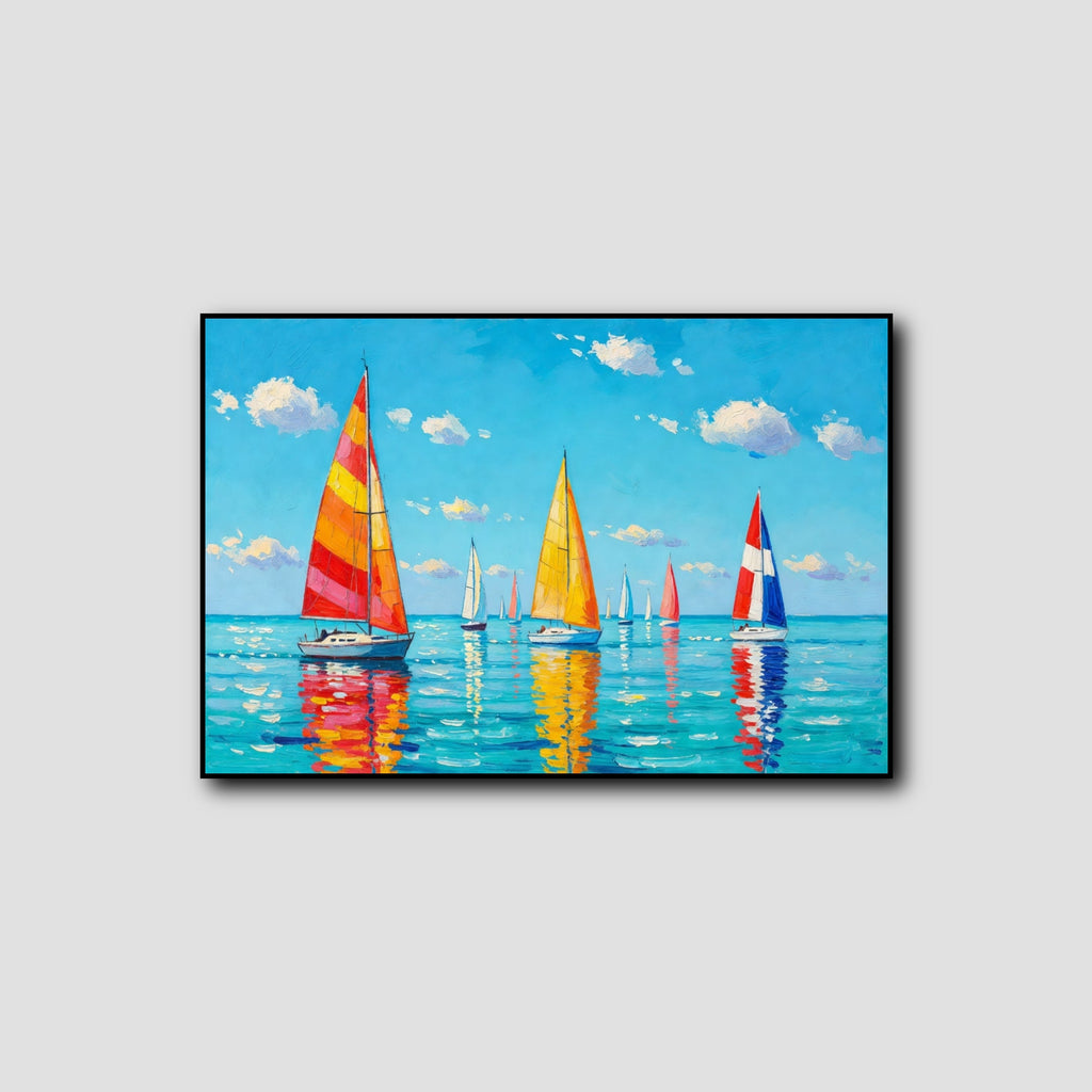 Tableau Voilier Coloré style 1