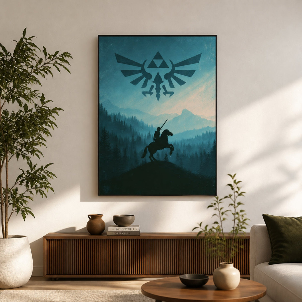 Tableau Zelda Triforce pour salon