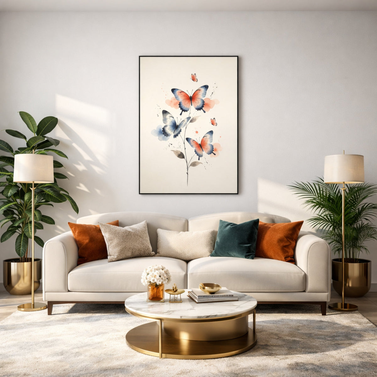 Tableau avec Papillons pour salon