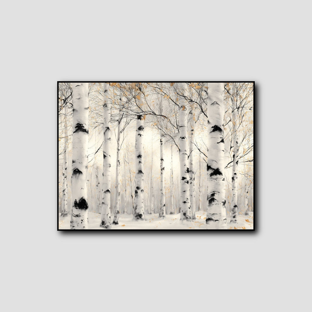 Tableau de Bouleaux Blancs Acrylique style 1