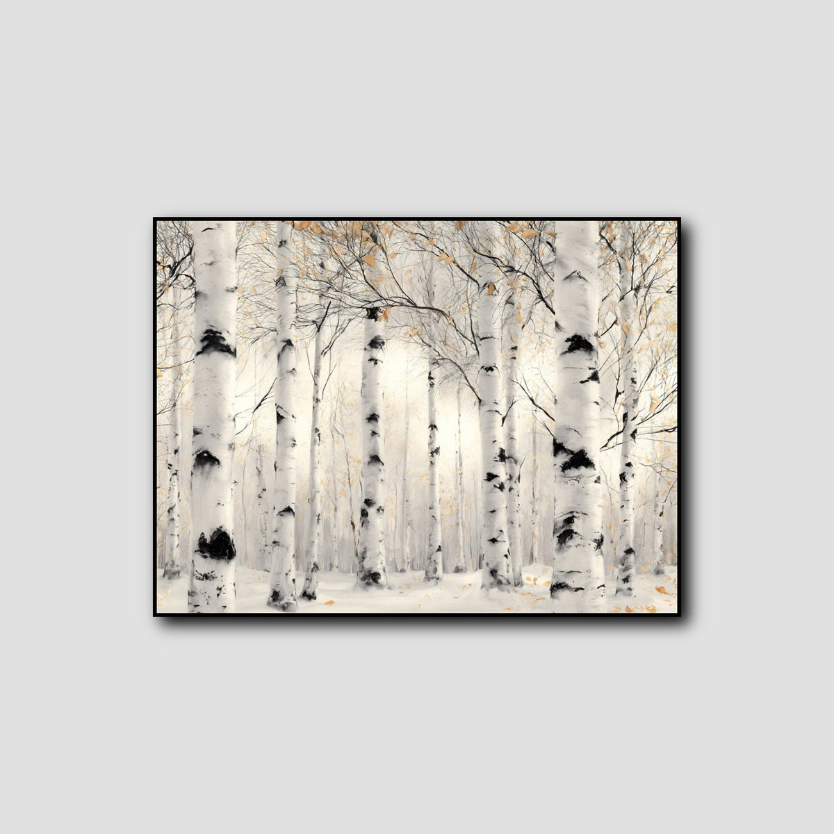 Tableau de Bouleaux Blancs Acrylique style 1