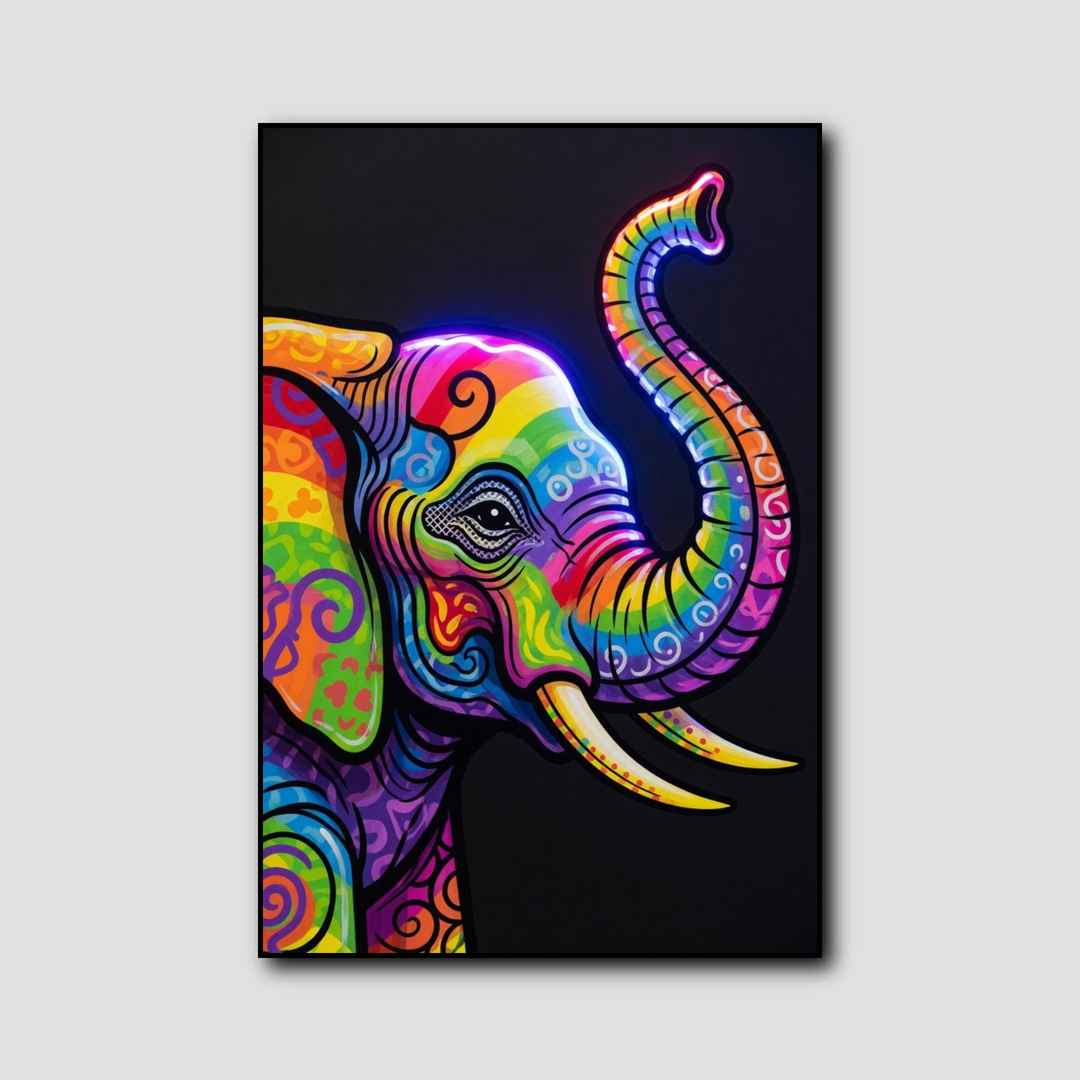 Tableau l’Éléphant Pop Art style 1