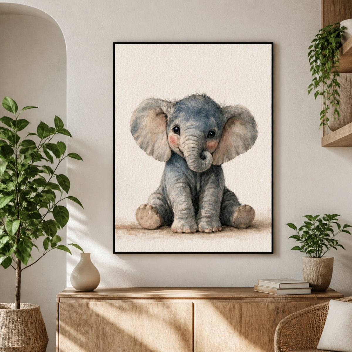 Tableau Éléphant Chambre Enfant pour salon
