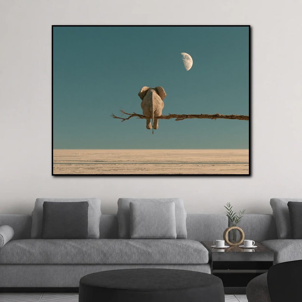 Tableau Éléphant Déco Chambre pour salon
