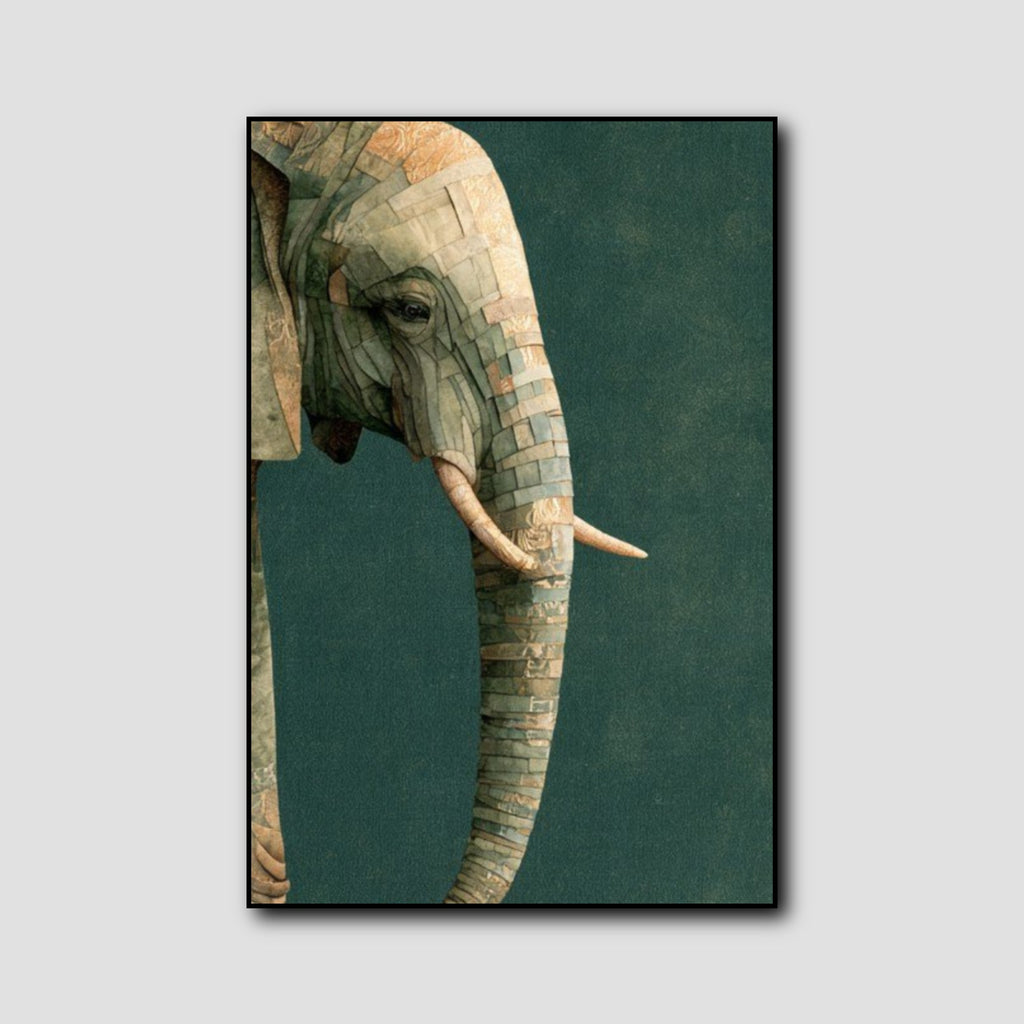 Tableau Éléphant Triptyque style 3