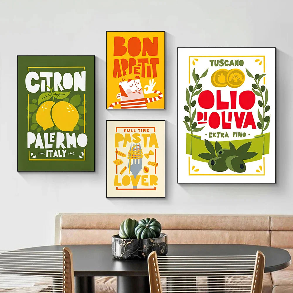 Tableau Italie Gourmande Vintage