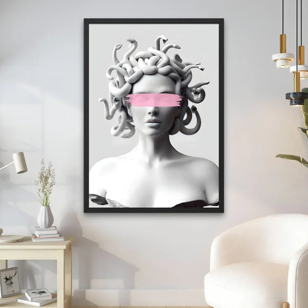 Tableau Buste Méduse Minimaliste