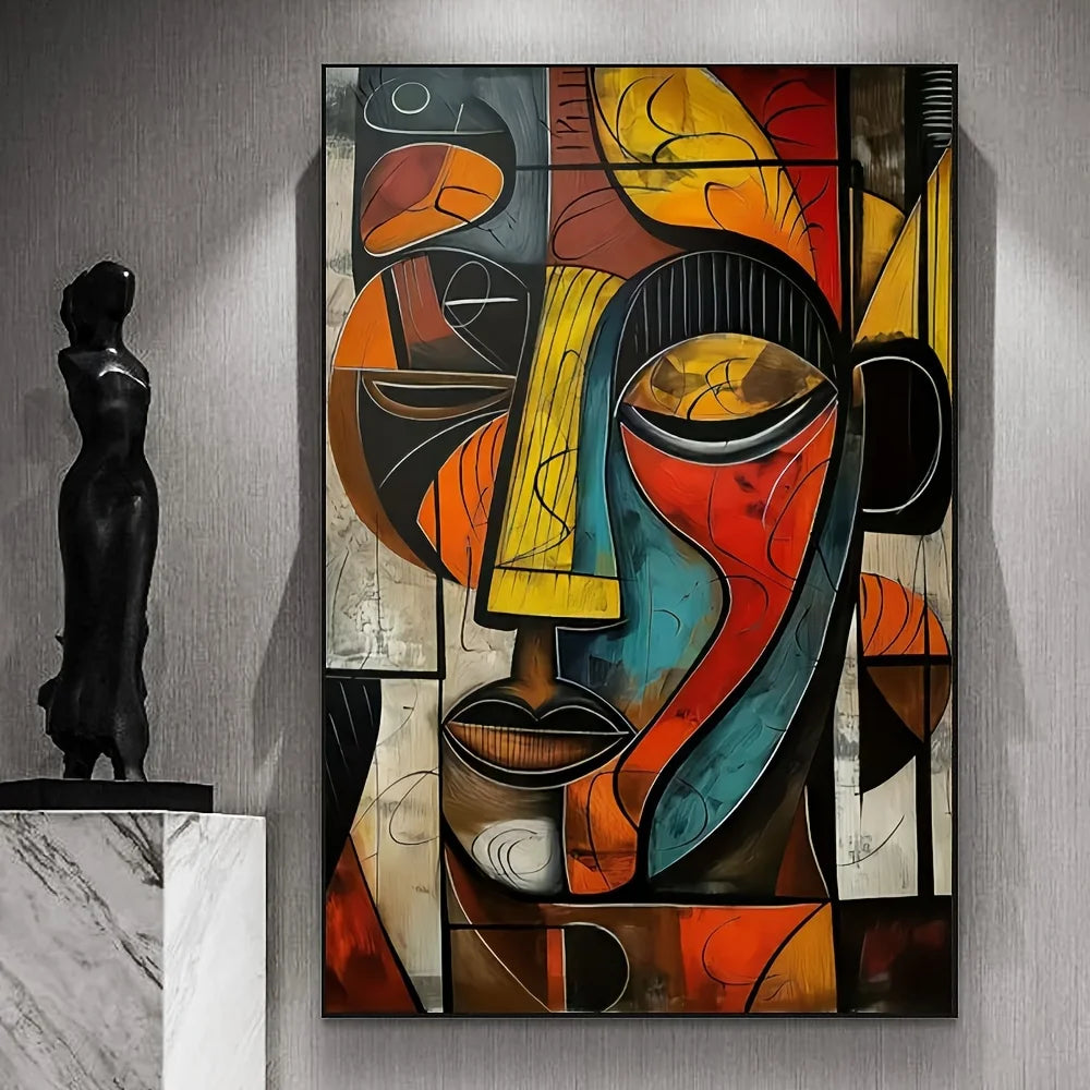 Tableau Portrait Cubiste Moderne