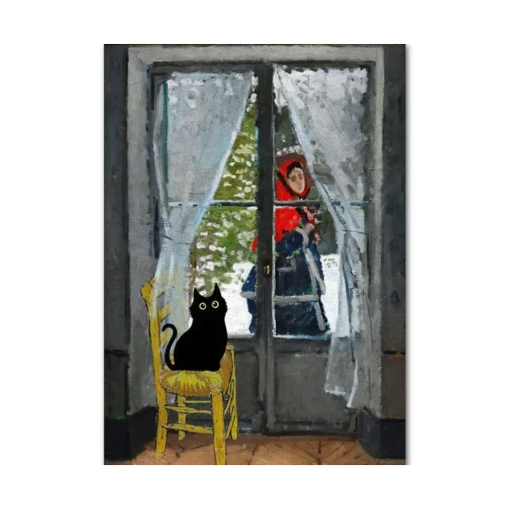 Tableau Van Gogh Chat Noir