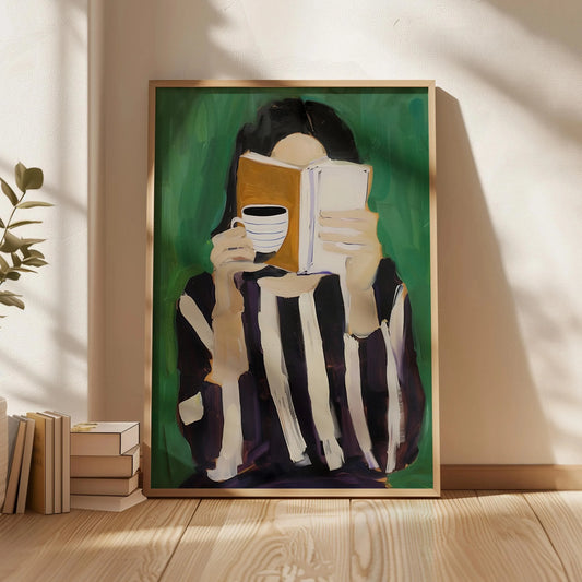 Tableau Femme Minimaliste Livre