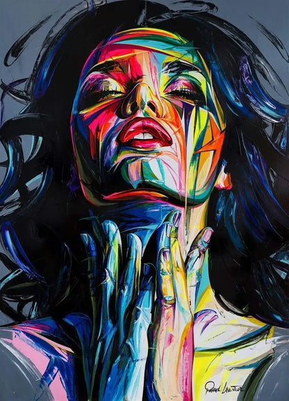 Tableau Expressionniste Portrait Abstrait