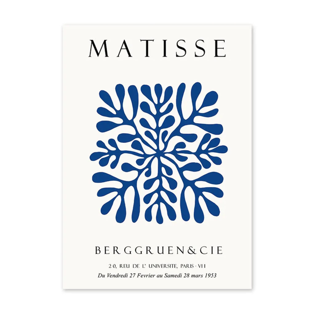 Tableau Matisse Botanique Bleu