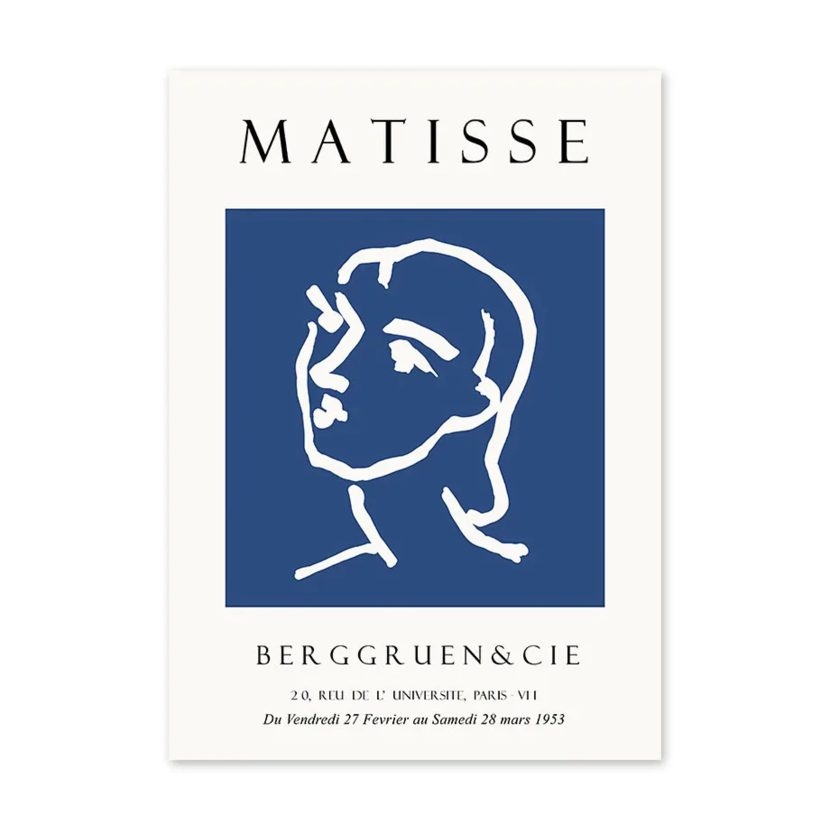 Tableau Matisse Bleu Moderne