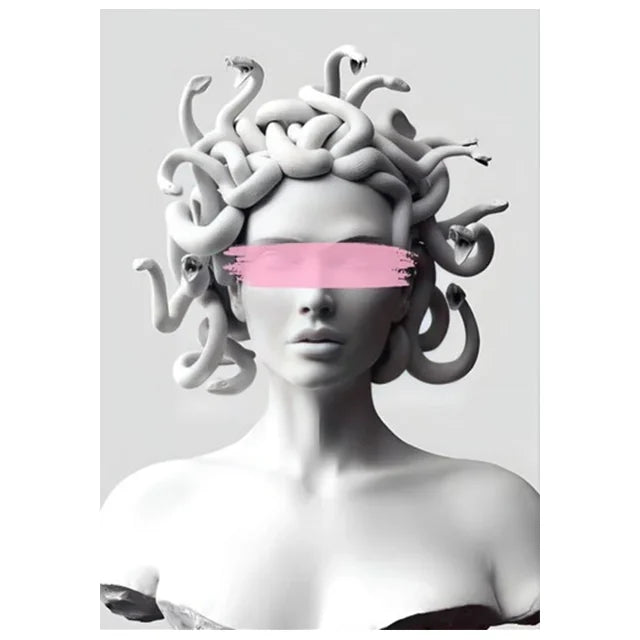 Tableau Buste Méduse Minimaliste