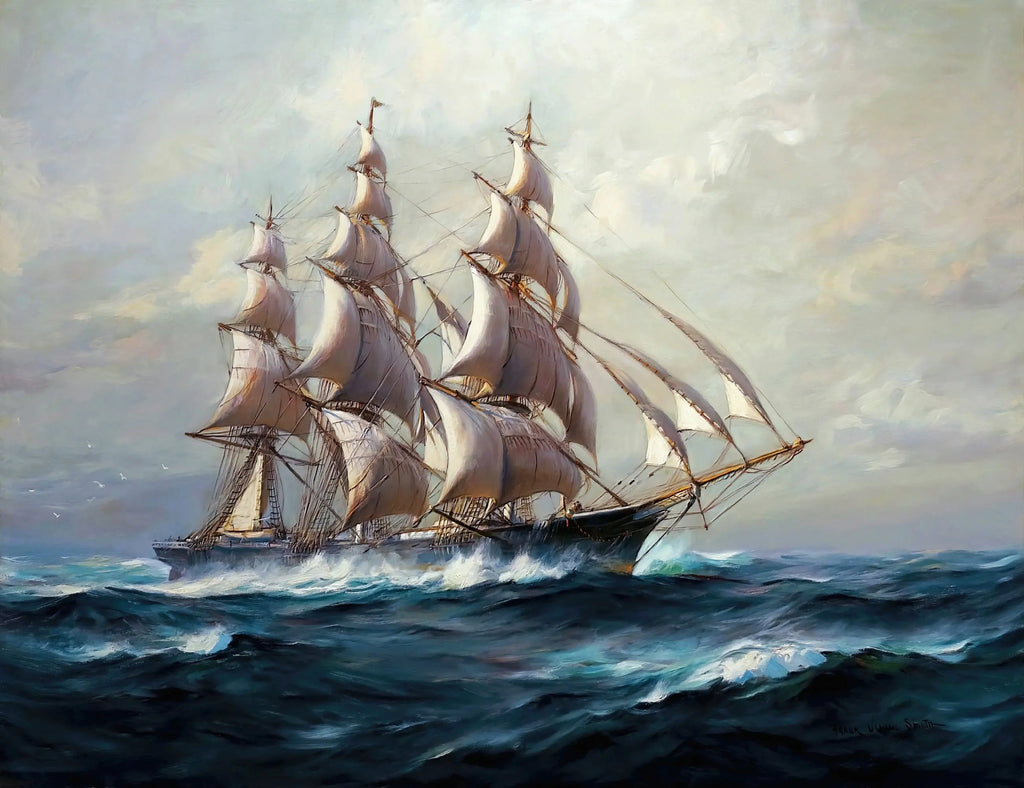 Tableau Voilier Mer Orageuse