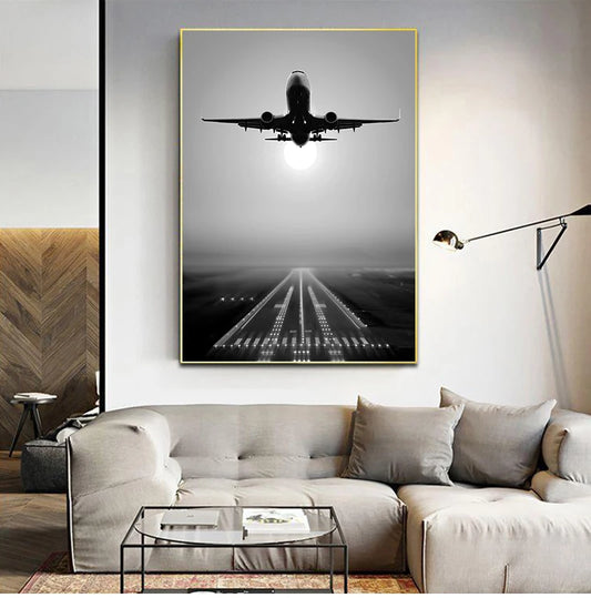 Tableau Avion en Atterrissage