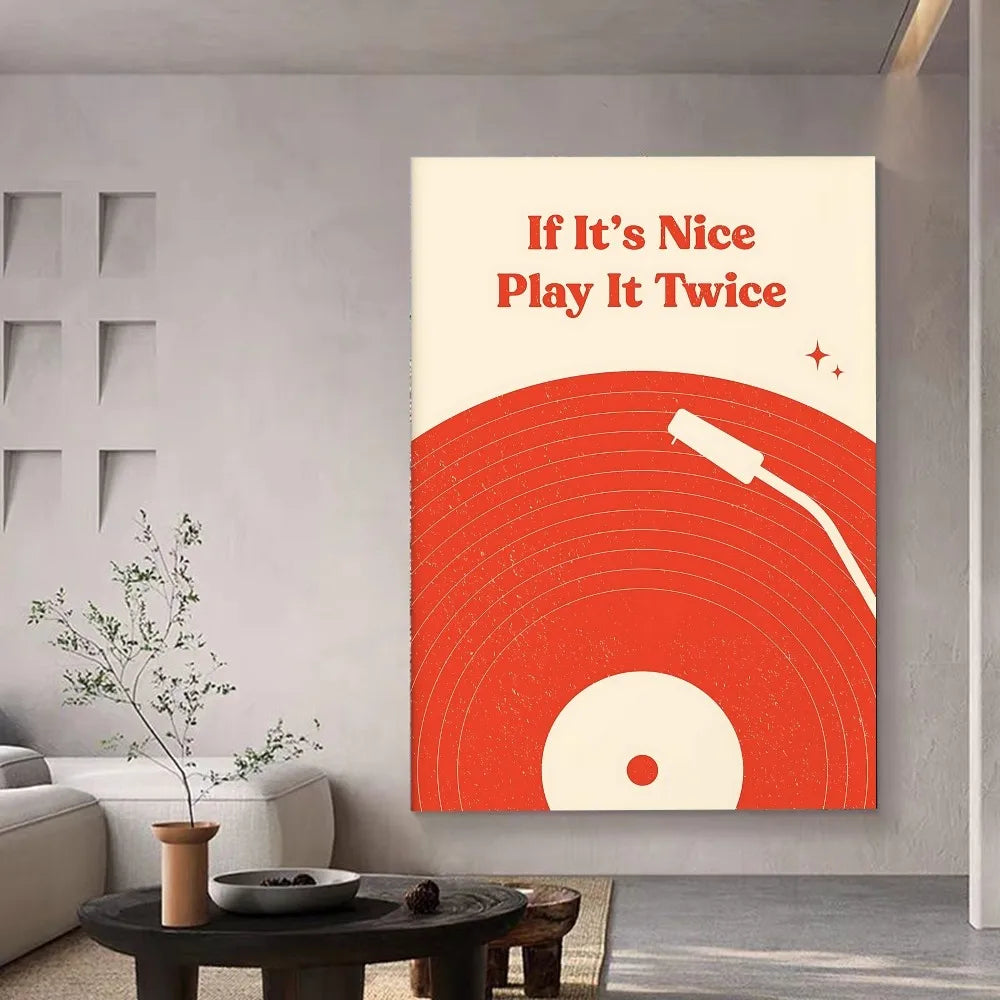 Tableau Vinyle Rétro Minimaliste