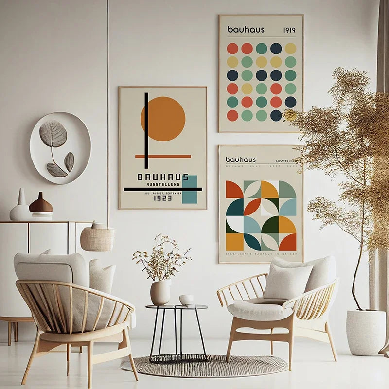 Tableau Abstrait Orange et Bleu