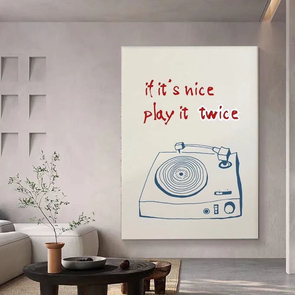 Tableau Vinyle Rétro Minimaliste