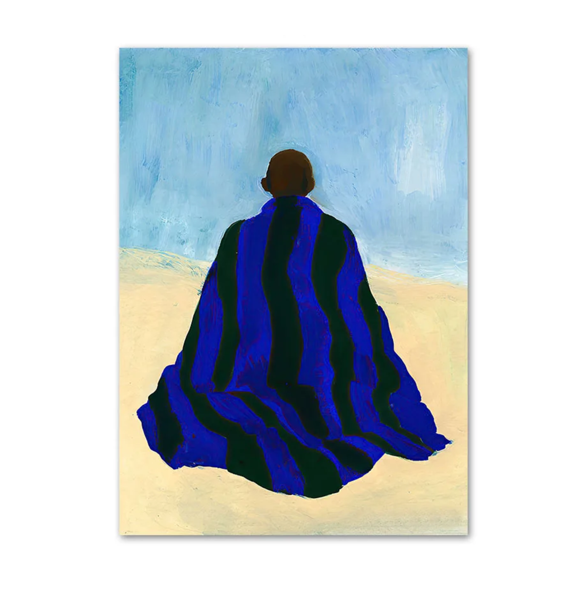 Tableau Abstrait Bleu Jaune