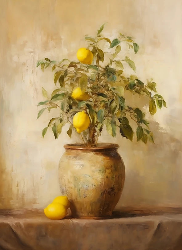 Tableau Citronnier Vintage