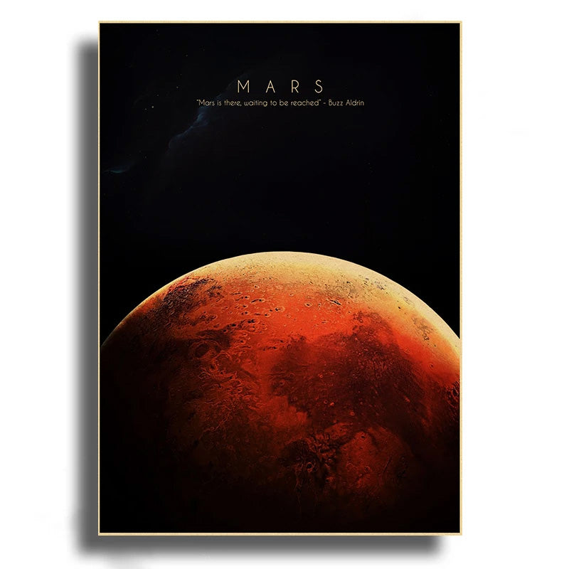 Tableau Cosmos Rouge Mystique style 2