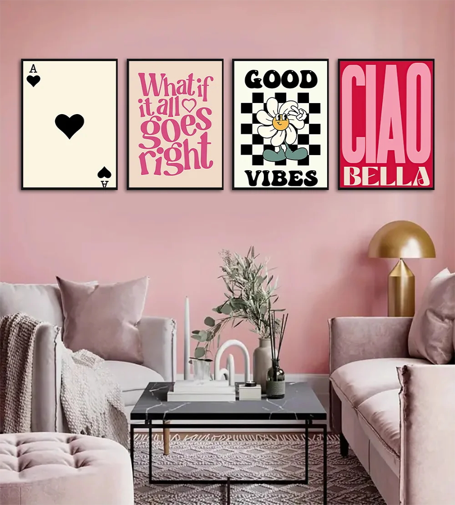 Tableau Pop Art Citations Roses