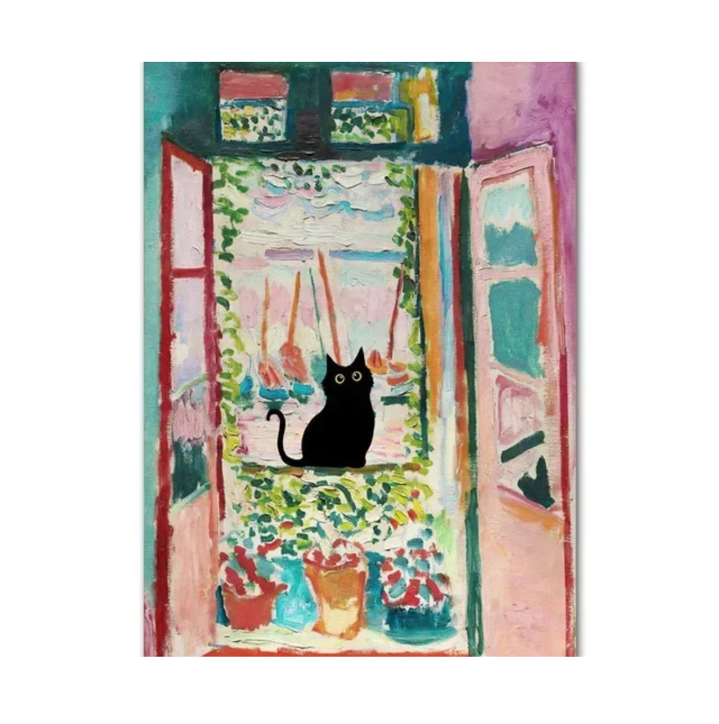 Tableau Van Gogh Chat Noir