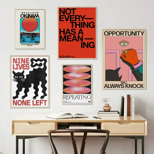 Tableau Graphique Moderne Typographie