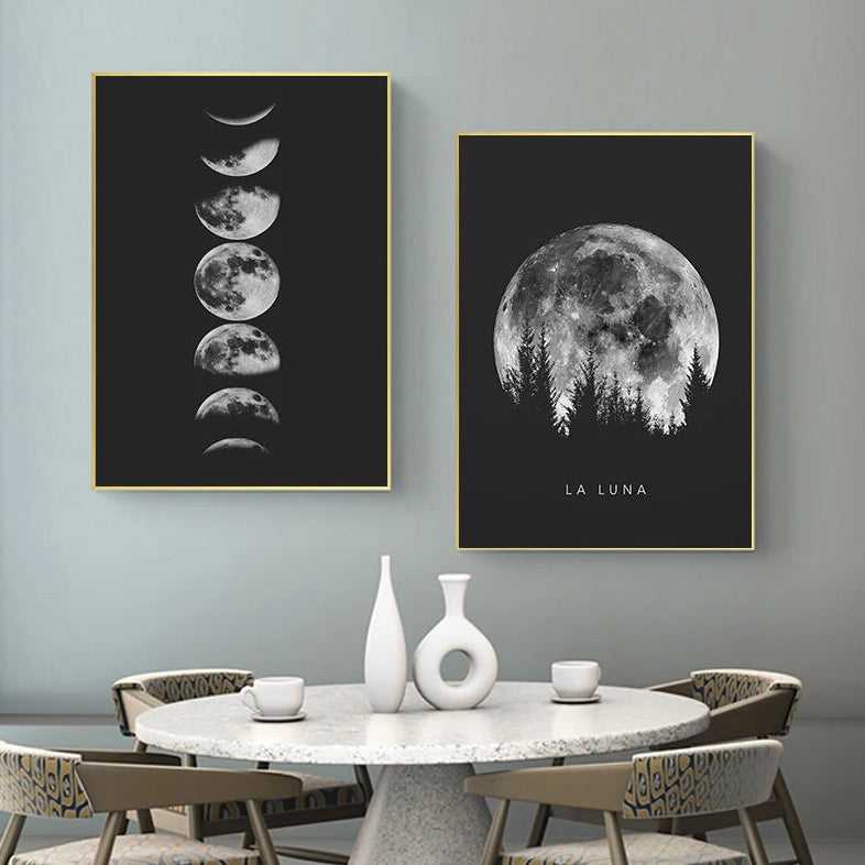 Tableau Phases Lunaires Forêt