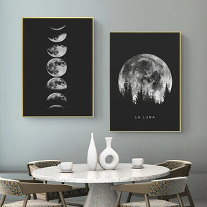 Tableau Phases Lunaires Forêt