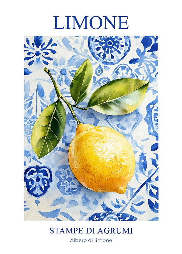 Tableau Agrumes Aquarelle