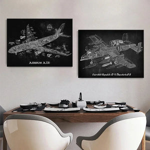 Tableau Schémas Techniques Avions