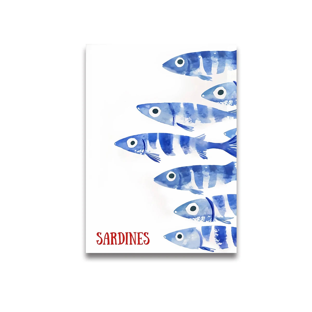 Tableau Sardines Bleues Moderne