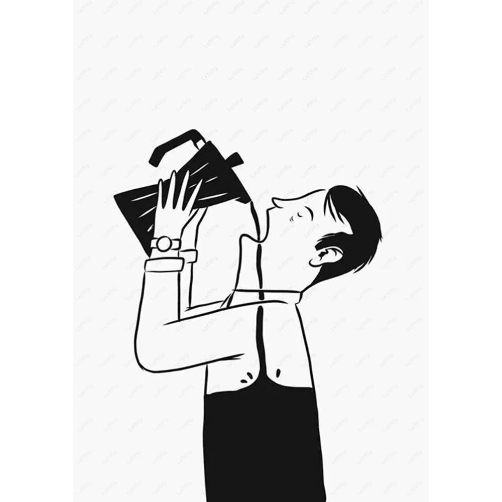 Tableau Rituel Café Minimaliste