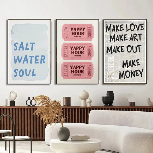 Tableau Citations Aquarelle Vintage