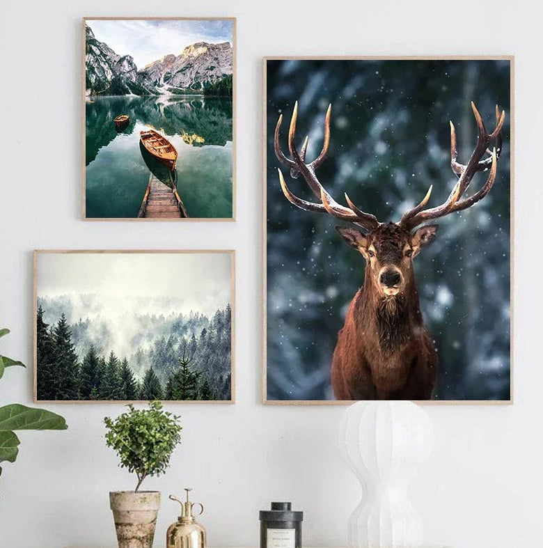 Tableau Lac Montagne Nordique