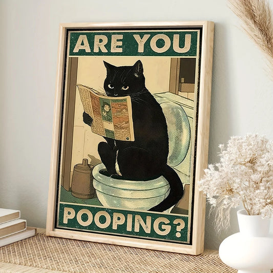 Tableau Chat Toilette Humoristique