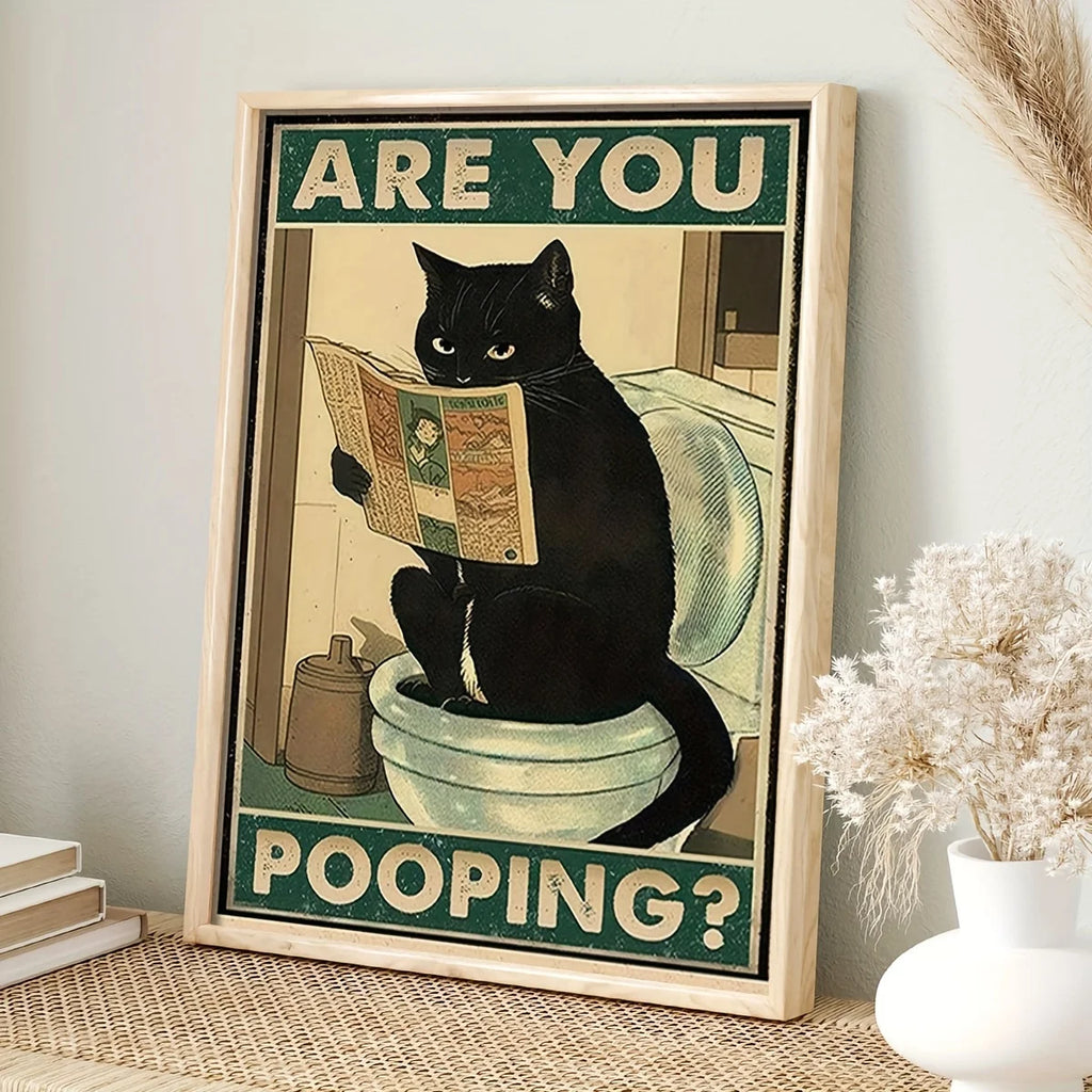 Tableau Chat Toilette Humoristique